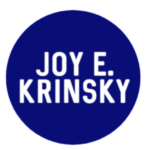 navy blue circle Joy E. krinsky